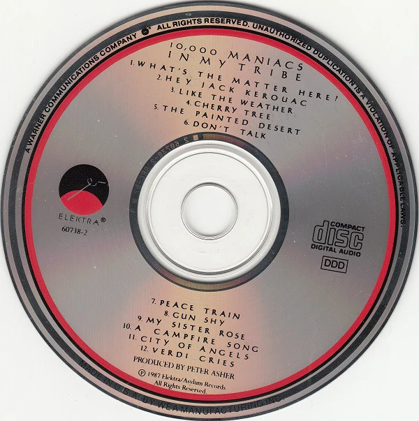 10,000 Maniacs - In My Tribe (CD, Album, SRC) (Near Mint (NM or M-)) - Image 3