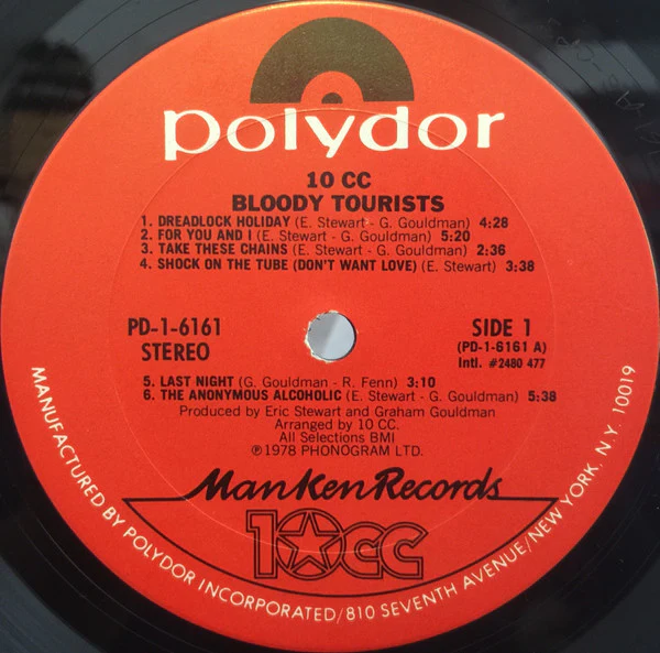 10cc - Bloody Tourists (LP, Album, Pit) (Very Good (VG)) - Image 4