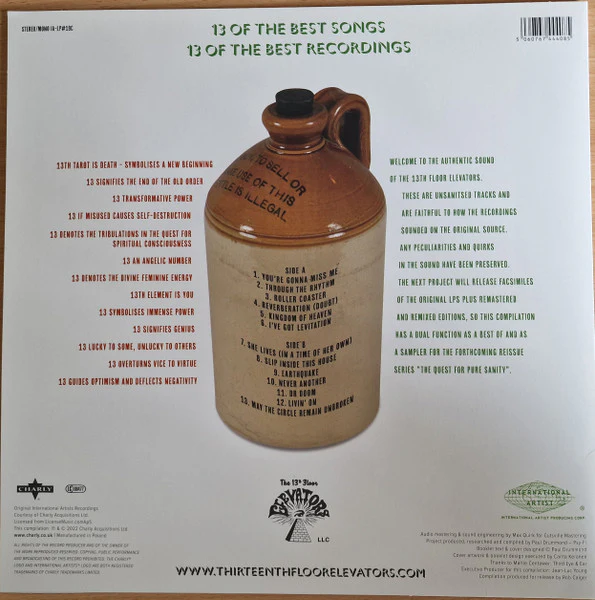 13th Floor Elevators - 13 Of The Best (LP, Comp, Red) (Near Mint (NM or M-)) - Image 3