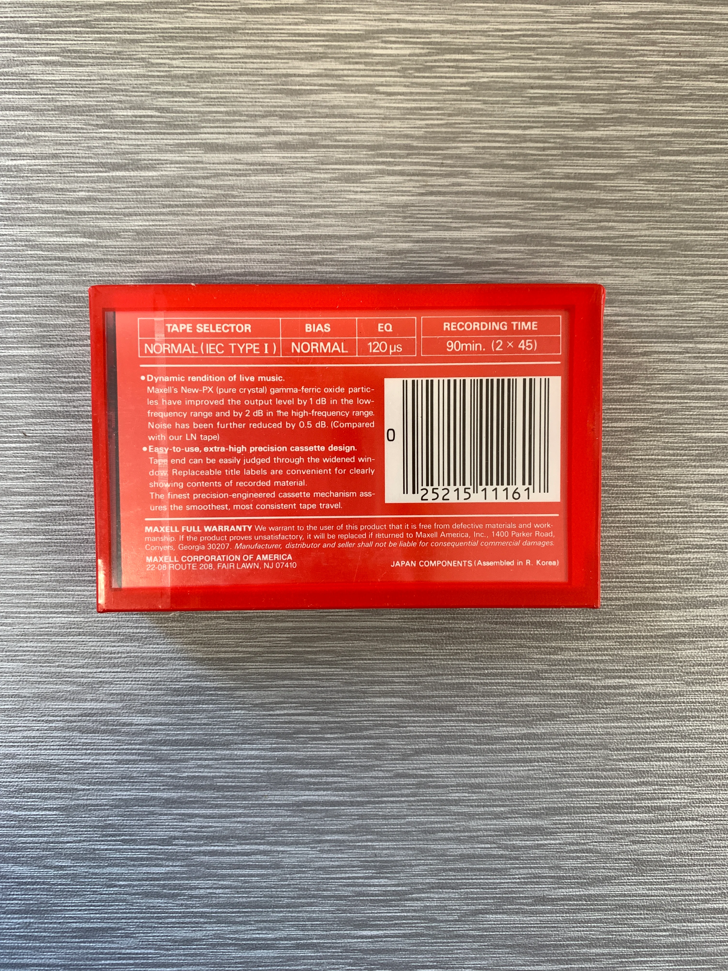 1986 Maxell UR IEC Blank Cassette 90 mins - Image 2