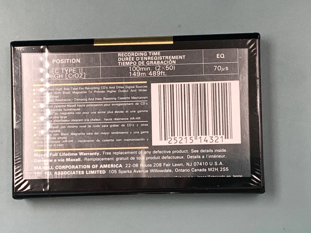 1992-96 Maxell XLII-S IEC Type II High CrO2 SEALED Blank Cassette 100 mins - Image 2