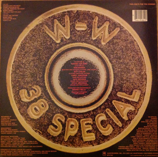 38 Special - Rockin' Into The Night (LP, Album, Pit) (Near Mint (NM or M-)) - Image 2