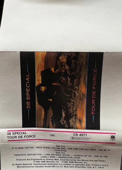 38 Special - Tour De Force (Cass, Album, Club, Col) (Very Good Plus (VG+)) - Image 4