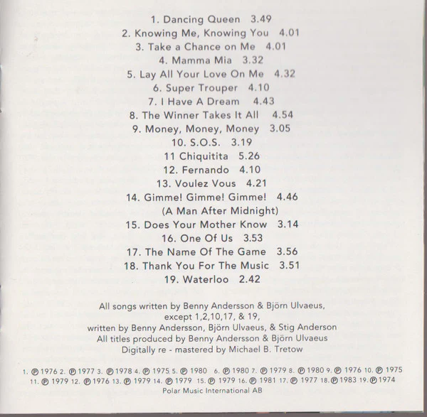 ABBA - Gold (Greatest Hits) (CD, Comp, RE, RM, PMD) (Very Good Plus (VG+)) - Image 5