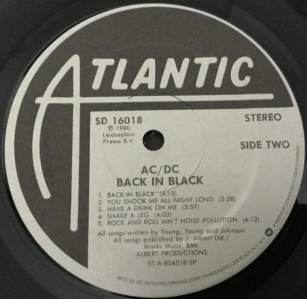 AC/DC - Back In Black (LP, Album, Gra) (Near Mint (NM or M-)) - Image 4