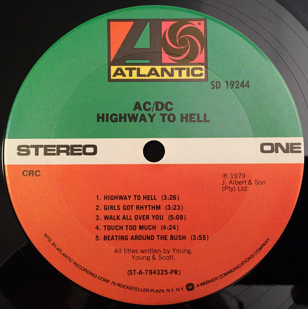 AC/DC - Highway To Hell (LP, Album, Club) (Very Good Plus (VG+)) - Image 2