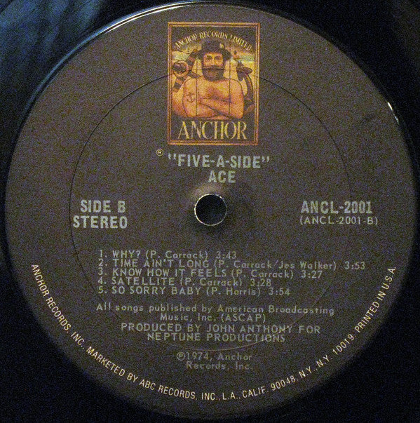 Ace - Five-A-Side (LP, Album, Pit) (Very Good Plus (VG+)) - Image 4