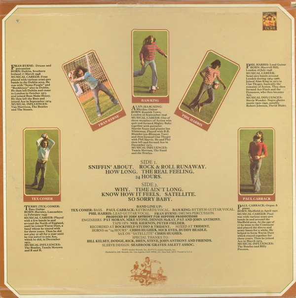 Ace - Five-A-Side (LP, Album, Ter) (Near Mint (NM or M-)) - Image 2