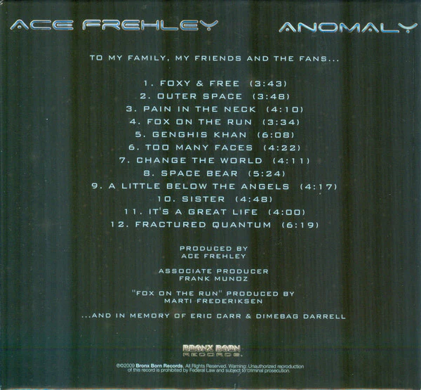 Ace Frehley - Anomaly (CD, Album, Ltd, Sli) (Near Mint (NM or M-)) - Image 4