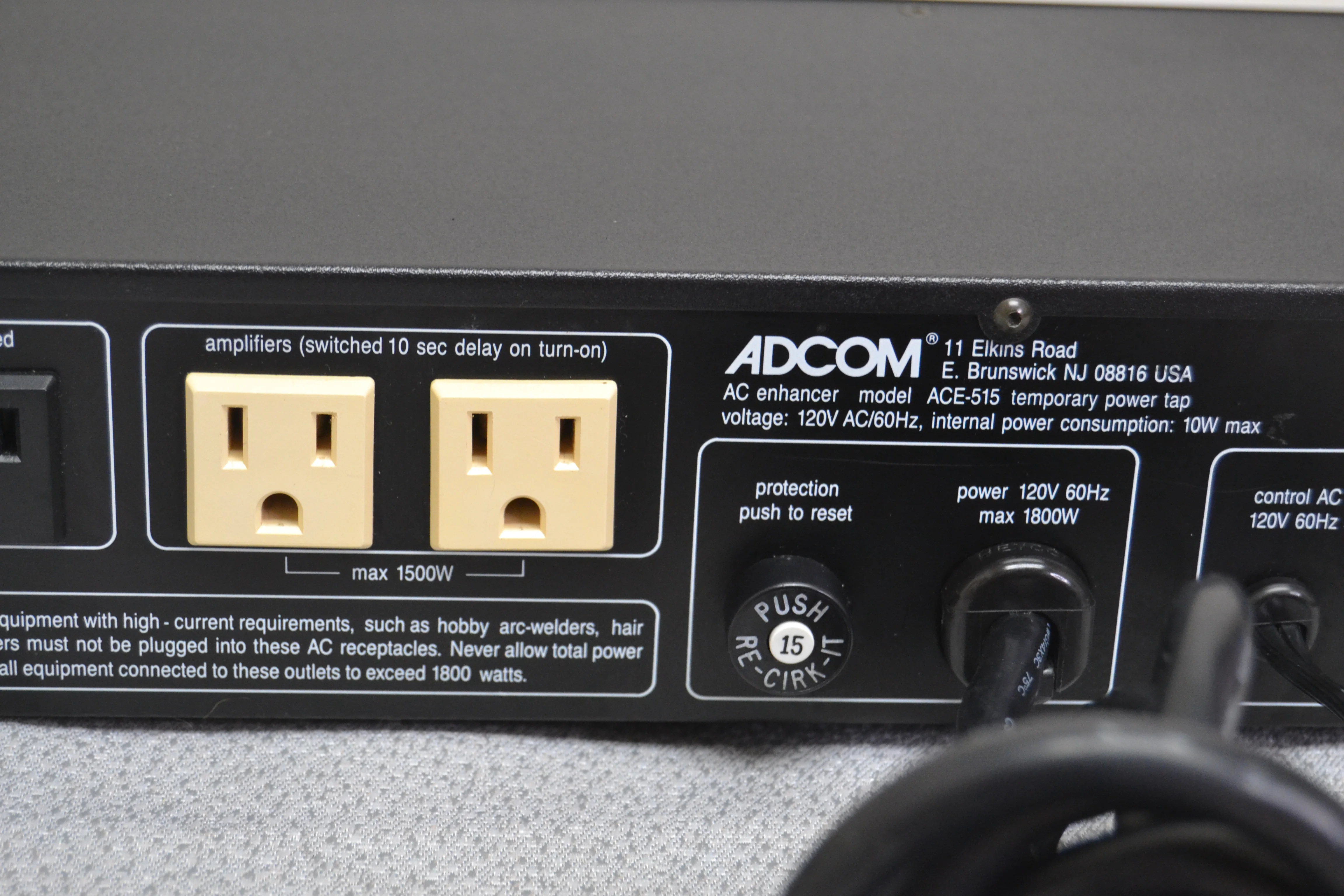 Adcom ACE-515 AC Enhancer (1989) - Image 12