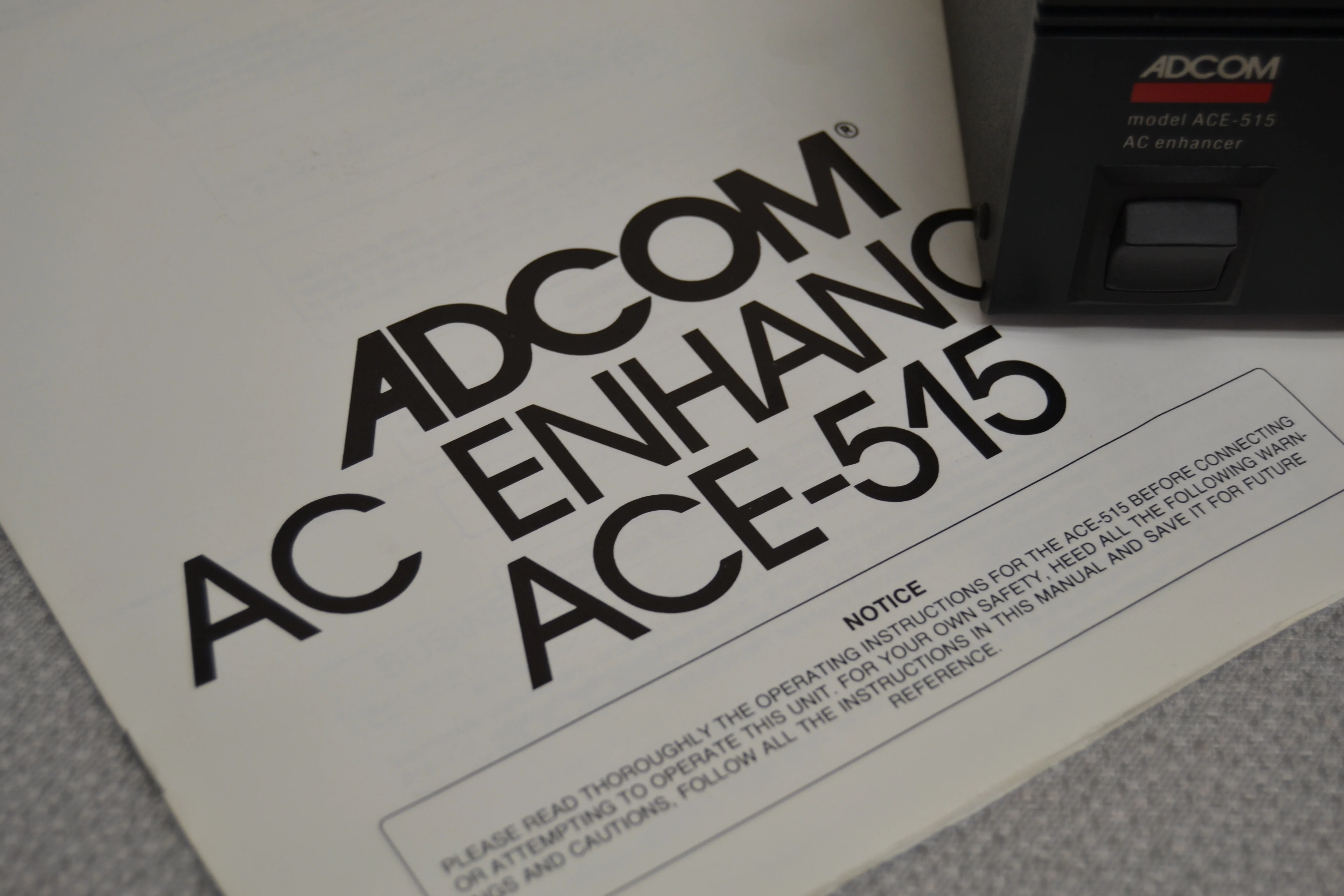 Adcom ACE-515 AC Enhancer (1989) - Image 8