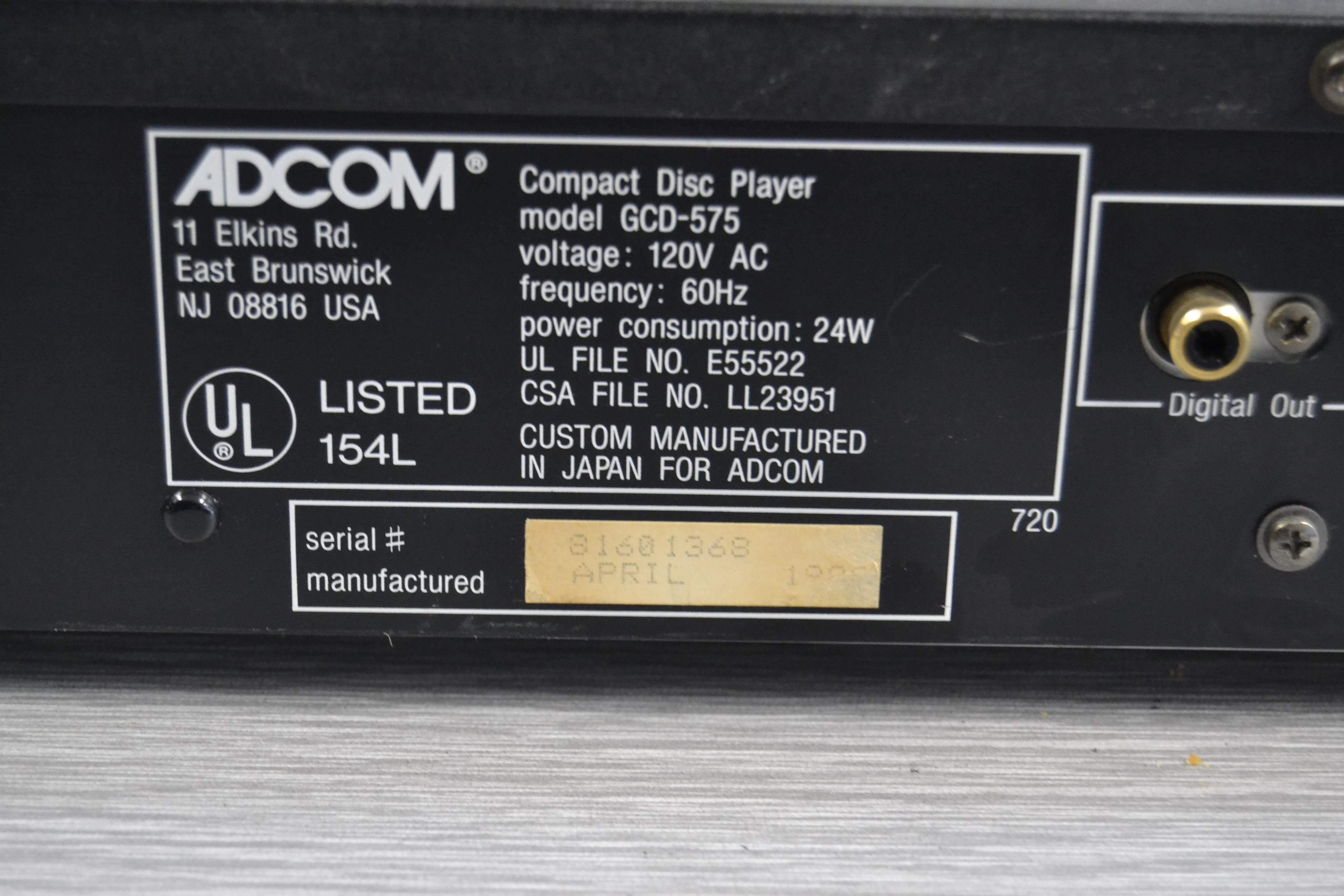 Adcom GCD-575 Single CD Player * Recapped and Performed Audio Fix - Image 10
