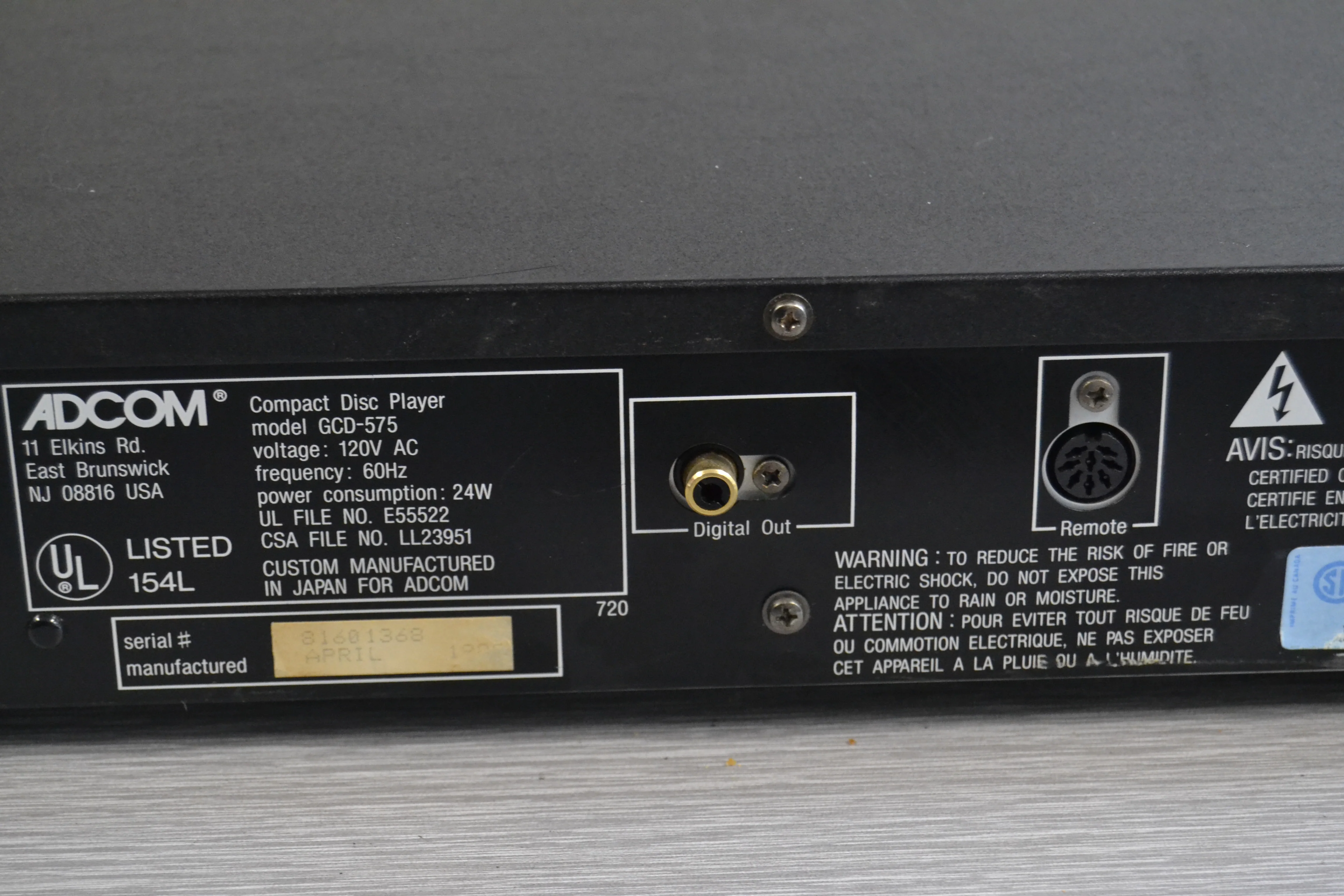 Adcom GCD-575 Single CD Player * Recapped and Performed Audio Fix - Image 9