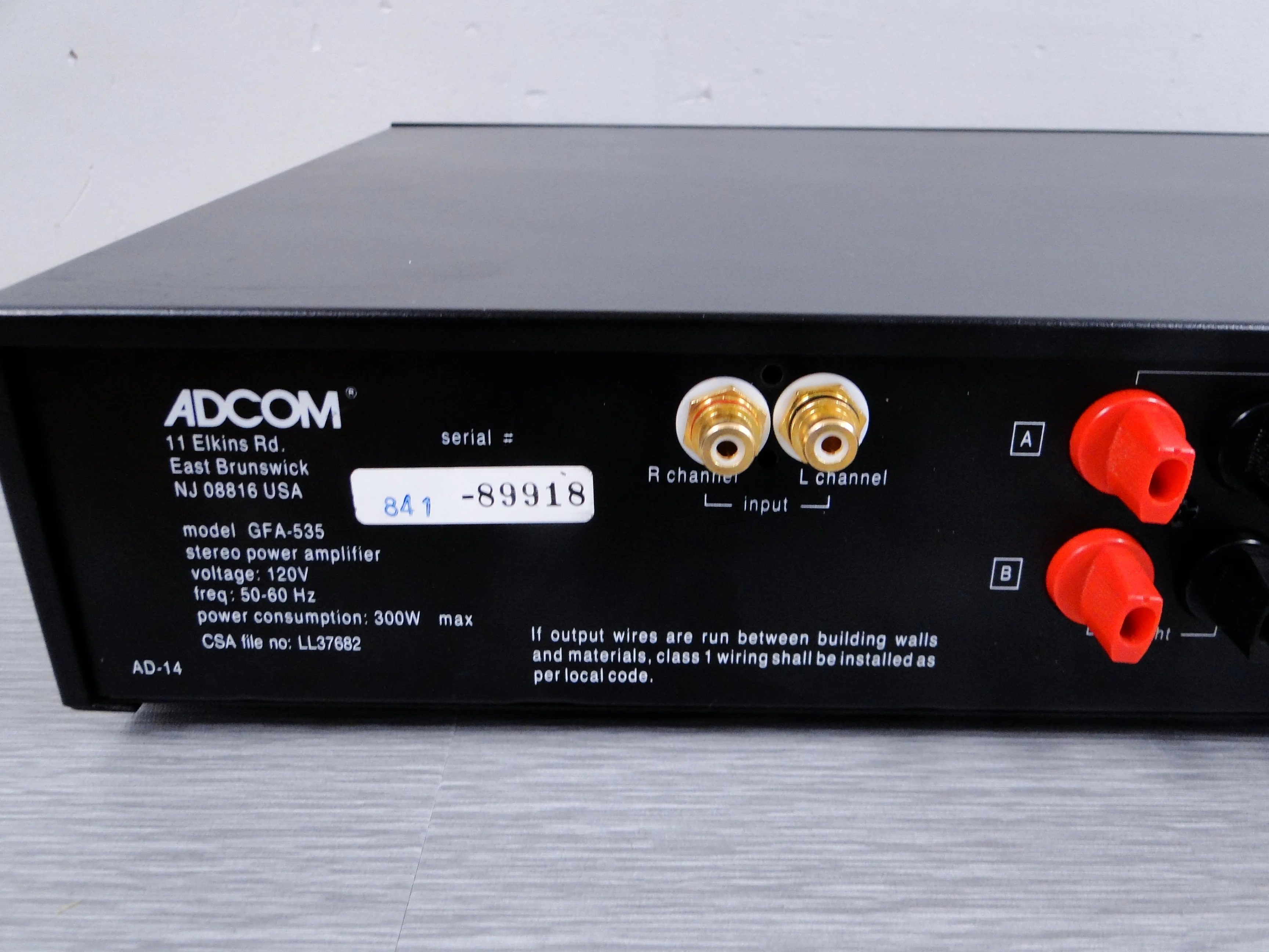 Adcom GFA-535 Stereo Power Amplifier - Image 8