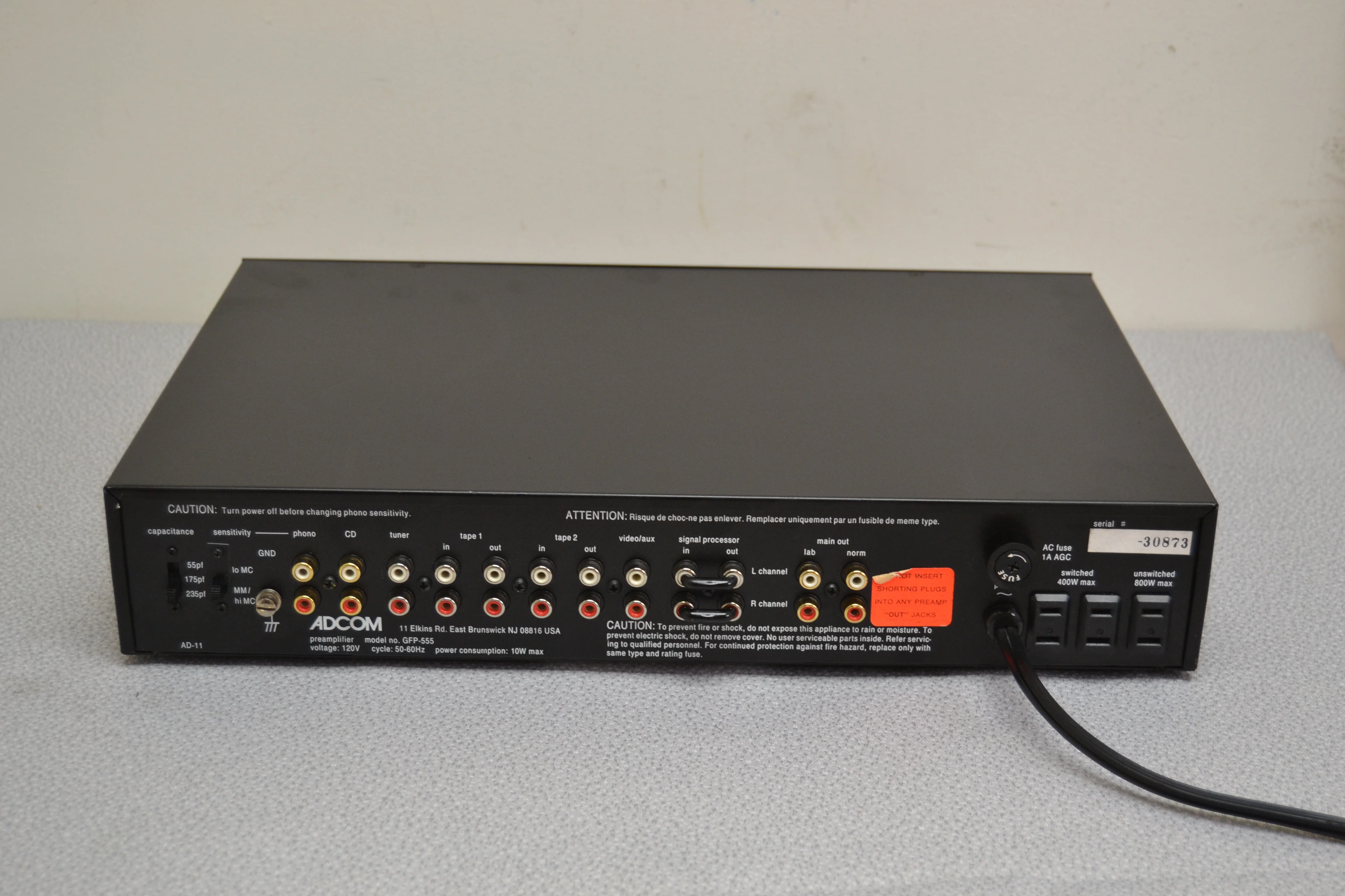 Adcom GFP-555  Stereo Pre-Amplifier (1986-90) - Image 9