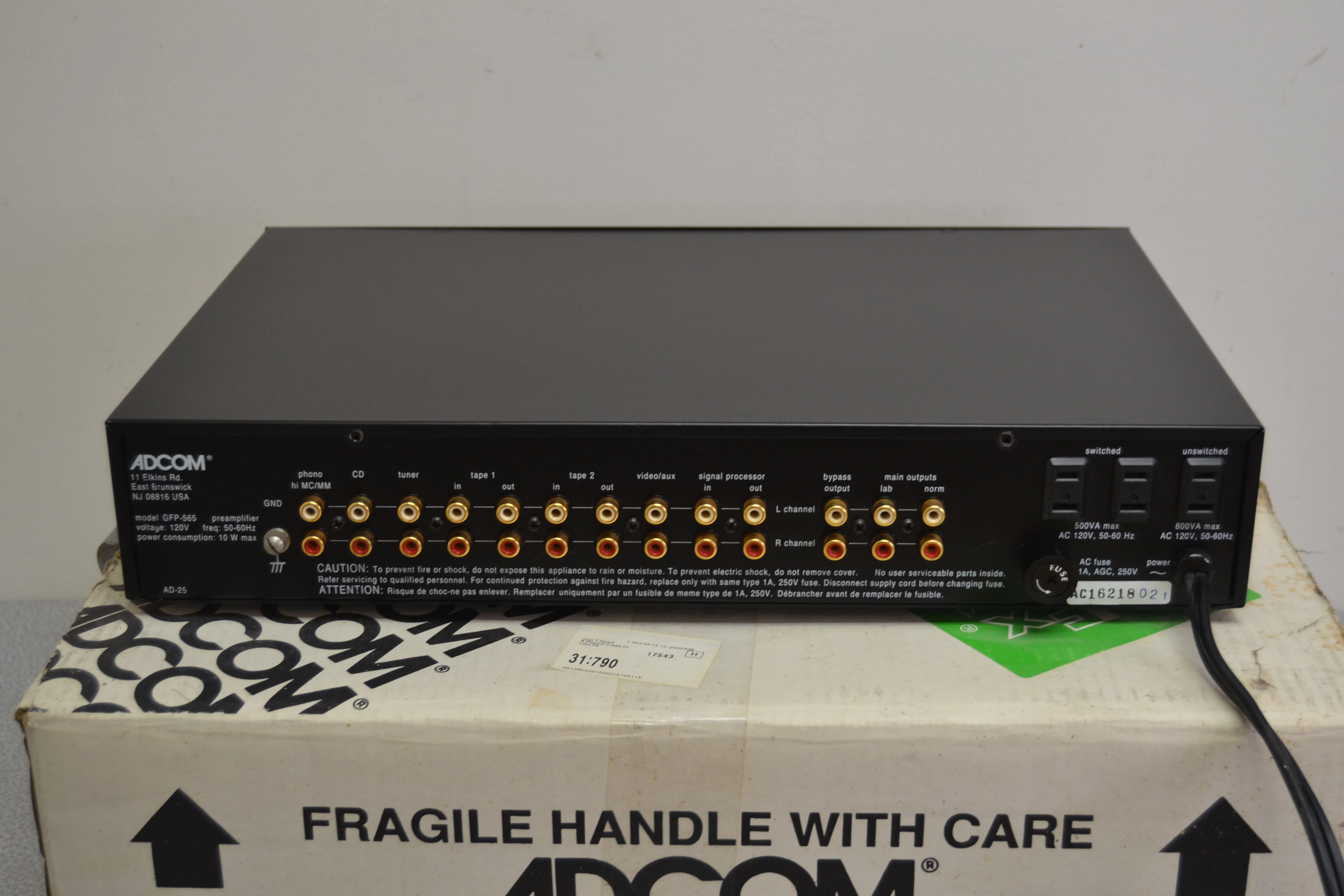 Adcom GFP-565 Stereo Preamplifier (1990-95) * Box - Image 9