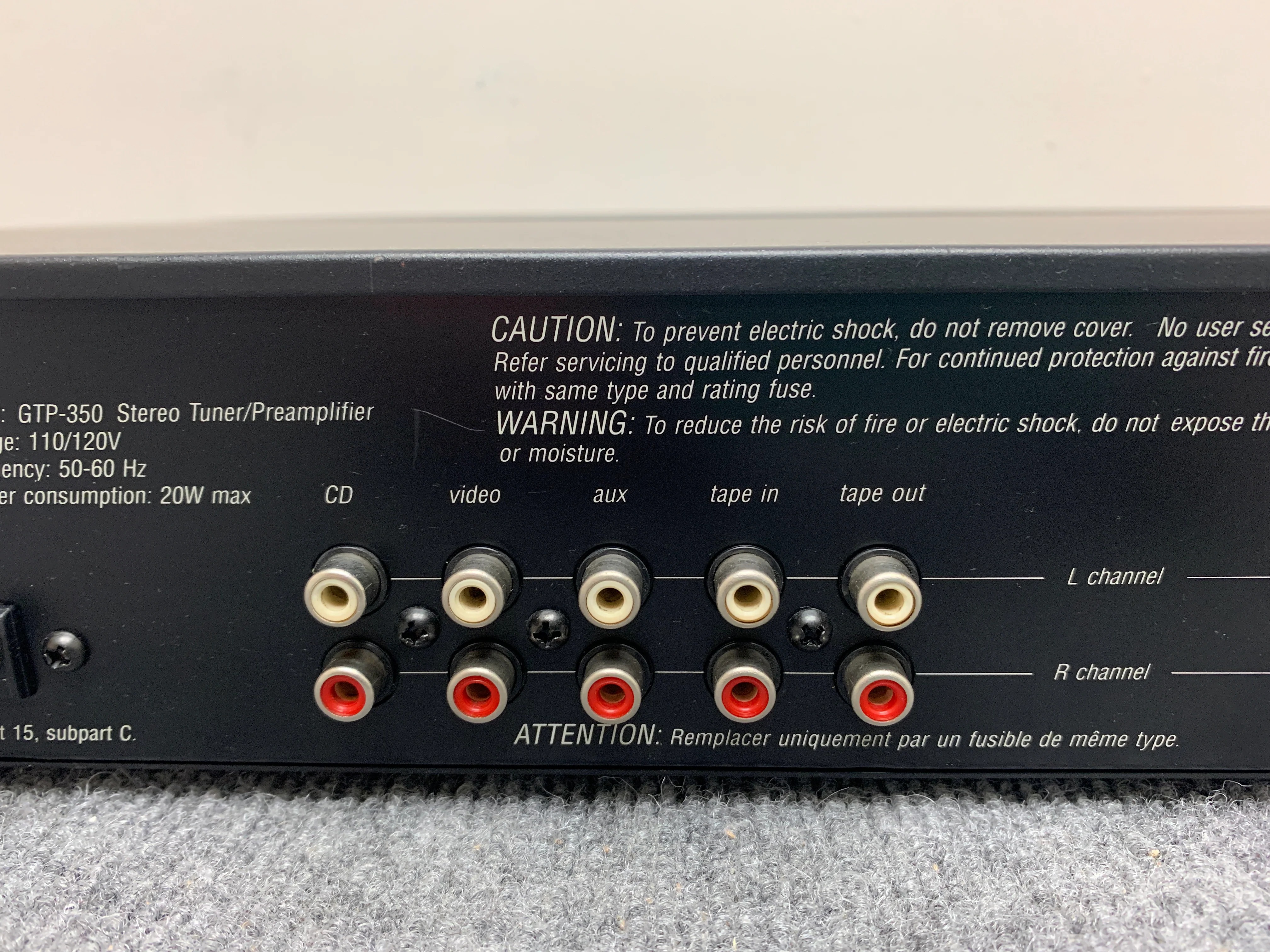 Adcom GTP-350 Stereo Preamplifier & Tuner - Image 13