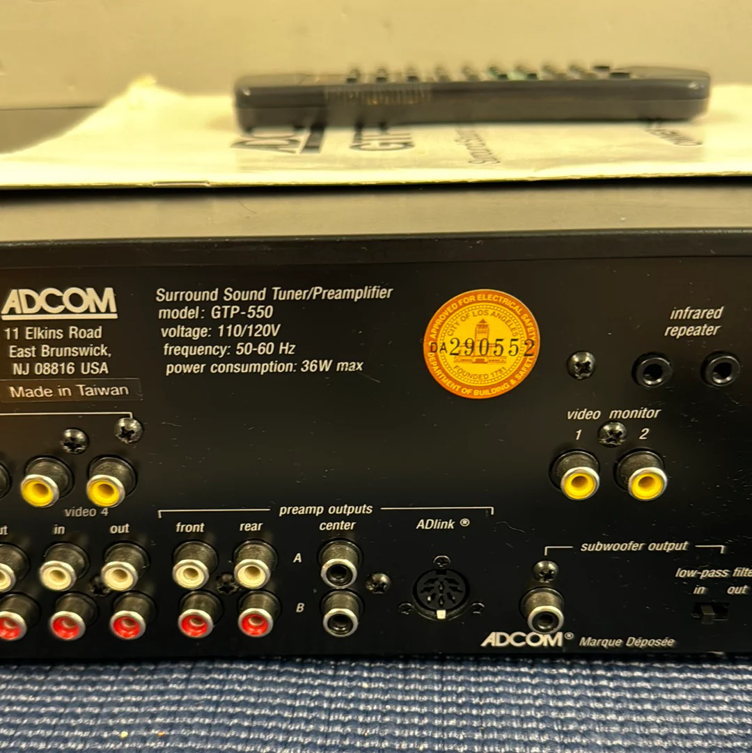 Adcom GTP-550 Stereo Preamplifier / Tuner * Remote - Image 18