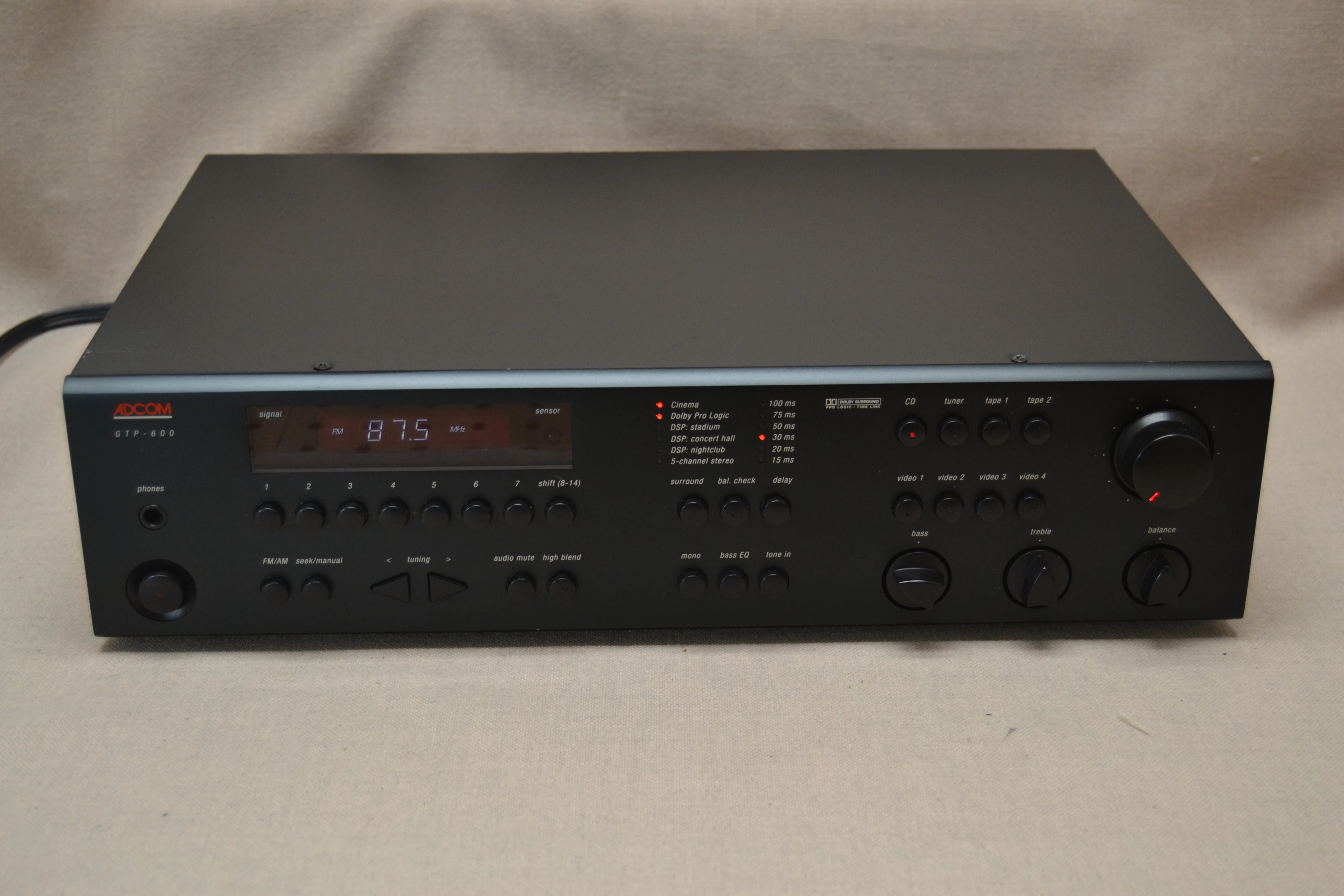 Adcom GTP-600 Surround Sound Tuner Preamplifier (1995) * Remote