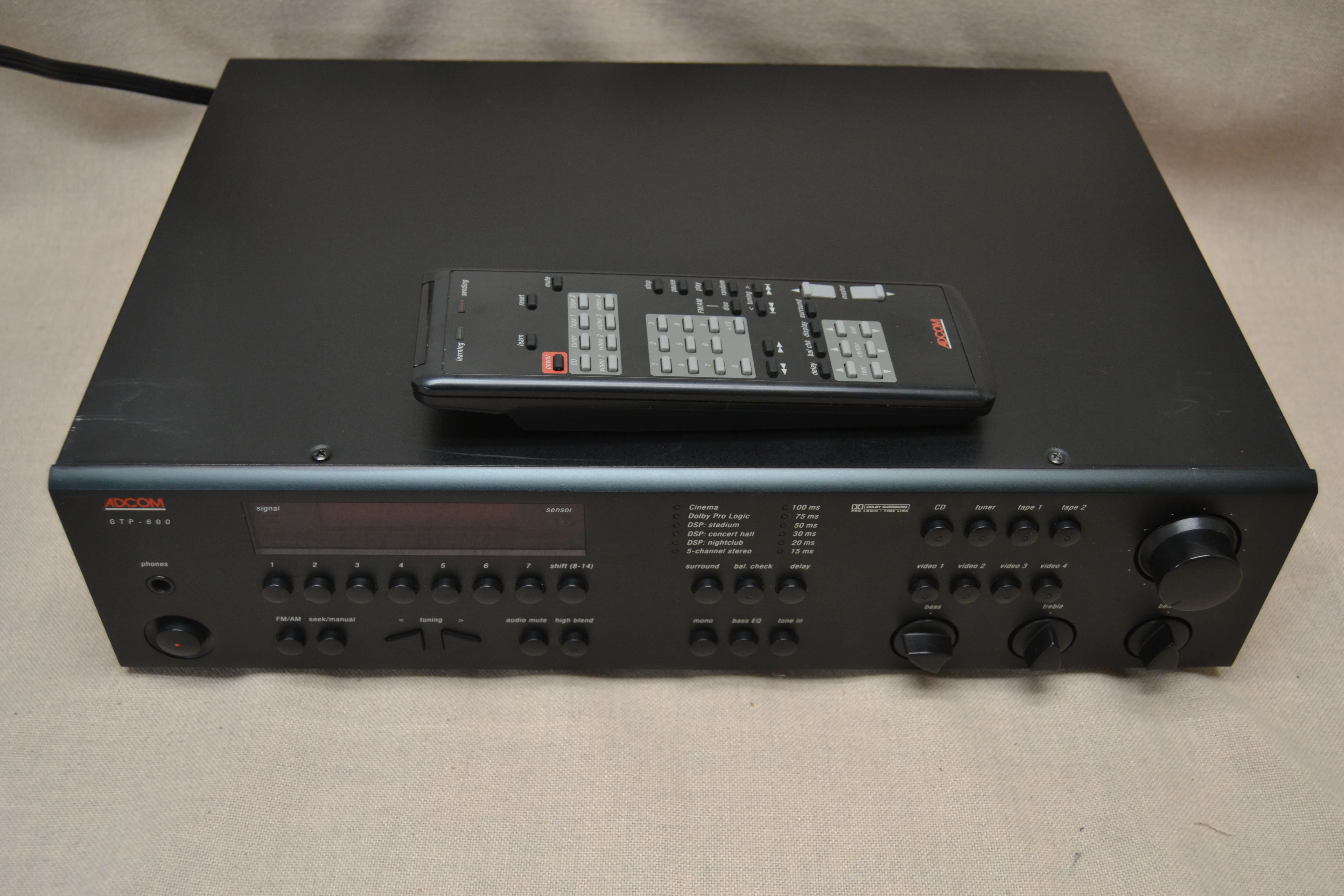 Adcom GTP-600 Surround Sound Tuner Preamplifier (1995) * Remote - Image 2