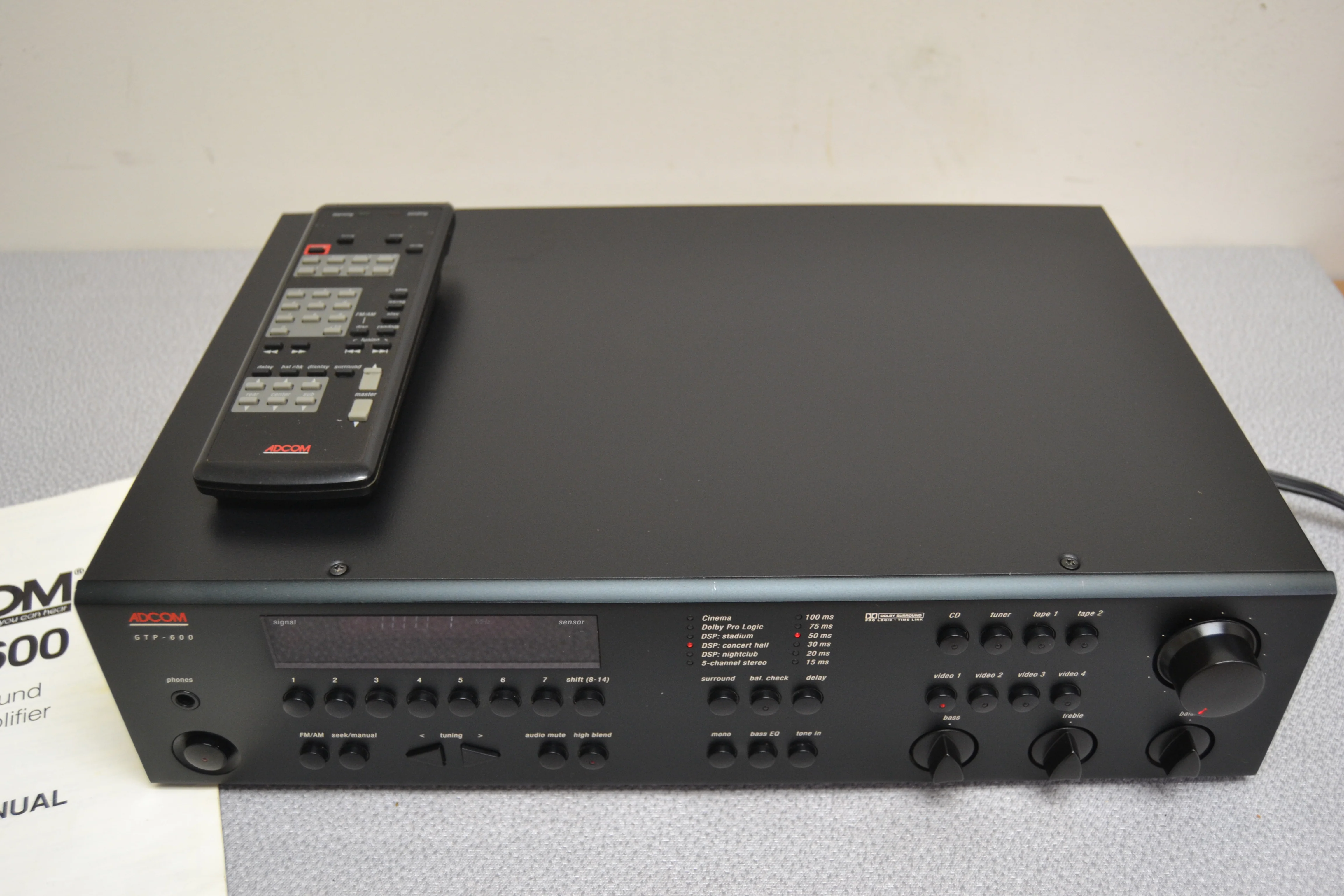 Adcom GTP-600 Surround Sound Tuner Preamplifier (1995) * Remote * Manual - Image 5
