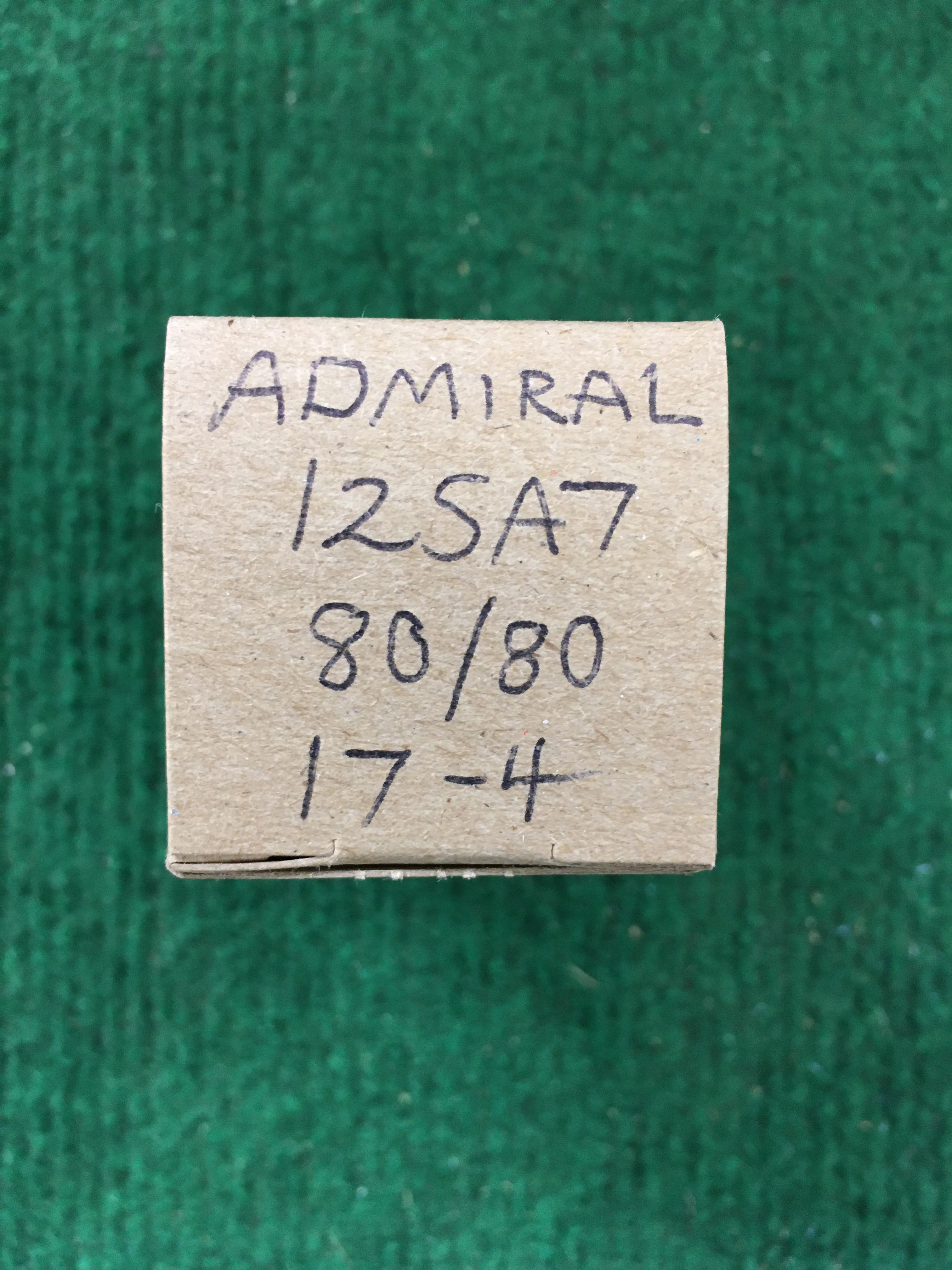 Admiral 12SA7 Vacuum Tube * Tested 80/80