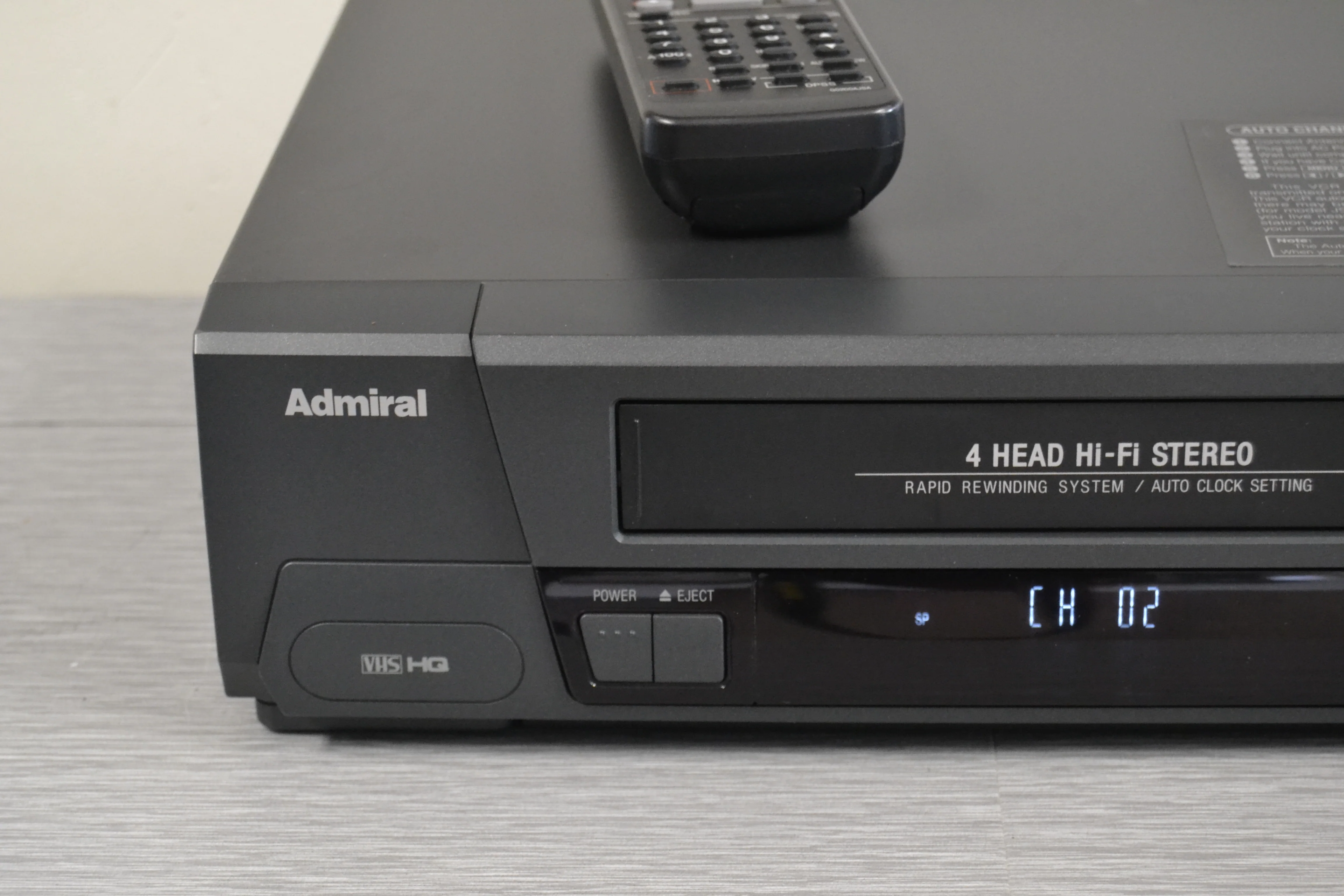 Admiral JSJ20451 Video Cassette Recorder VHS with Remote - Image 2