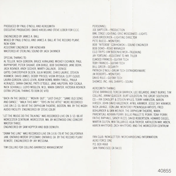 Aerosmith - Classics Live II (Cass, Album) (Very Good Plus (VG+)) - Image 2