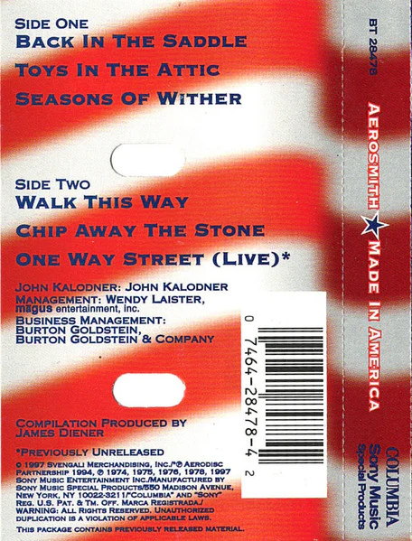 Aerosmith - Made In America (Cass, Comp) (Near Mint (NM or M-)) - Image 2