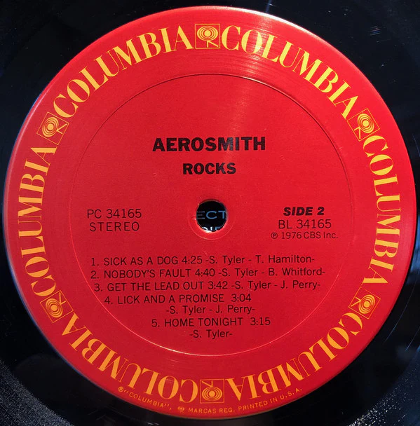 Aerosmith - "Rocks" (LP, Album, Pit) (Very Good Plus (VG+)) - Image 4