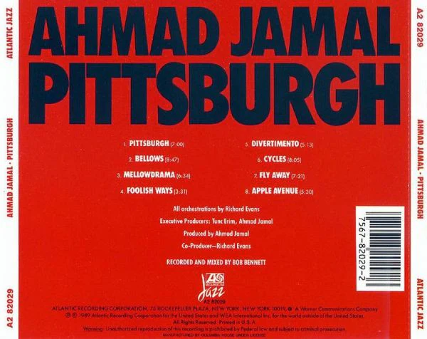 Ahmad Jamal - Pittsburgh (CD, Album, Club) (Very Good Plus (VG+)) - Image 2