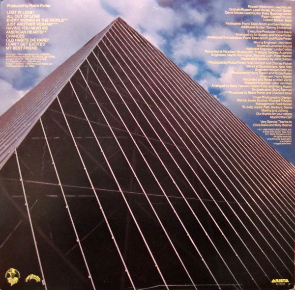 Air Supply - Lost In Love (LP, Album) (Very Good Plus (VG+)) - Image 2