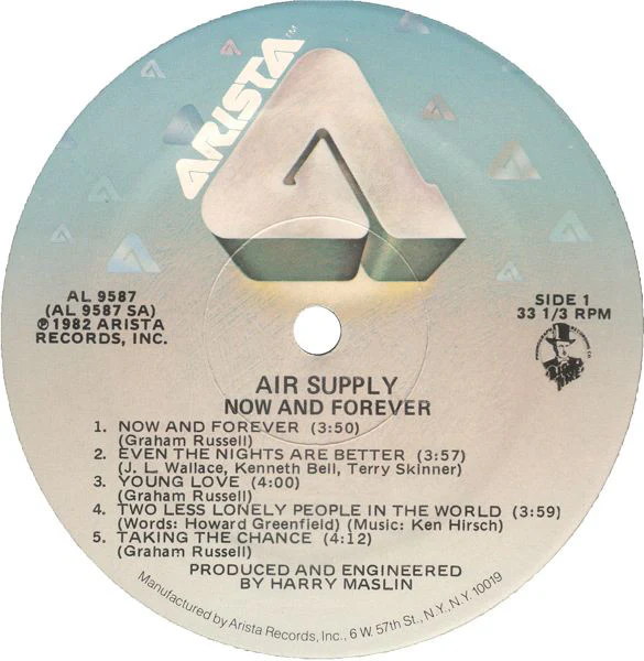 Air Supply - Now And Forever (LP, Album, Mon) (Very Good (VG)) - Image 5