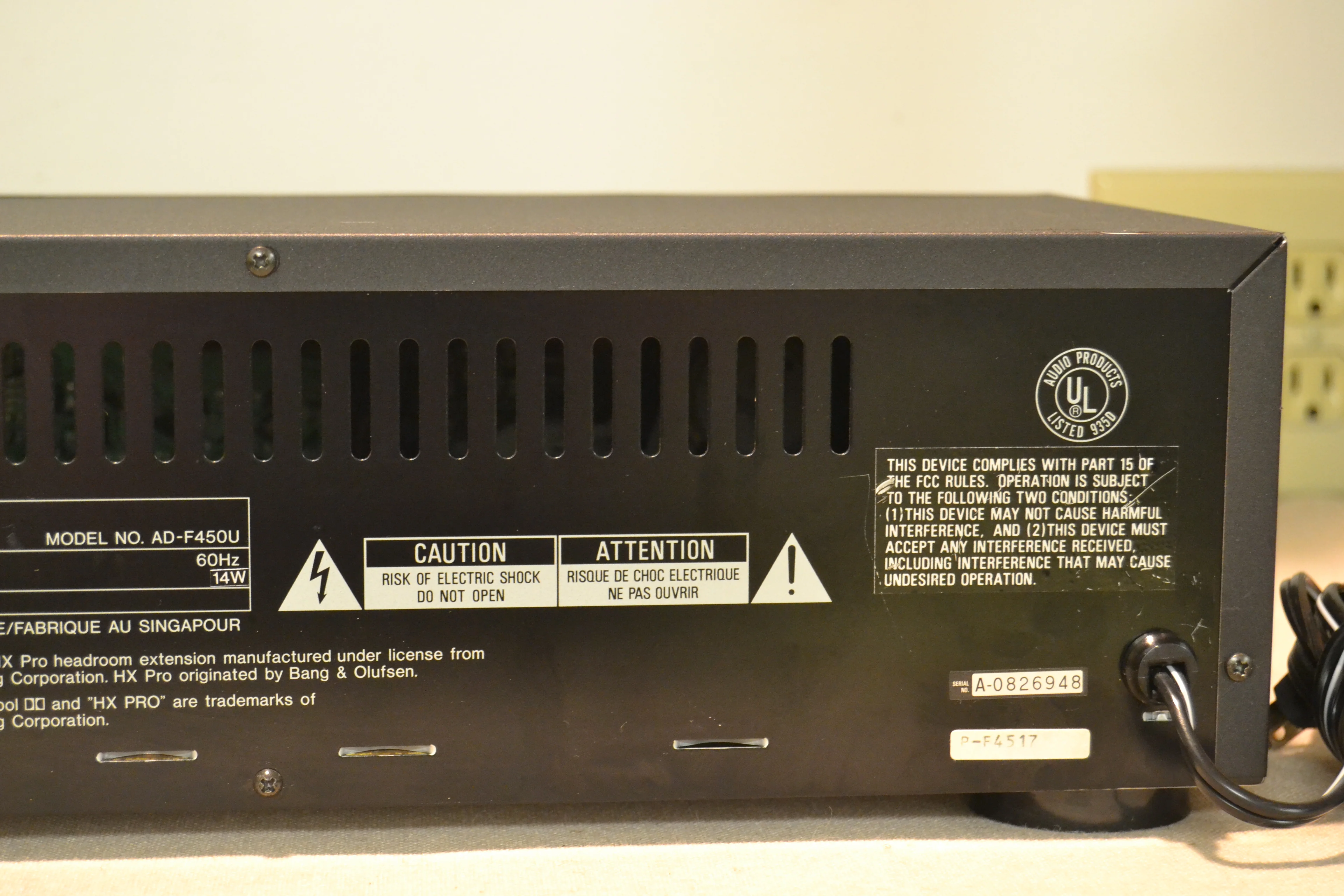 Aiwa AD-F450 Single Cassette Deck * Fully Services * New Belts * Remote Controllable - Image 11