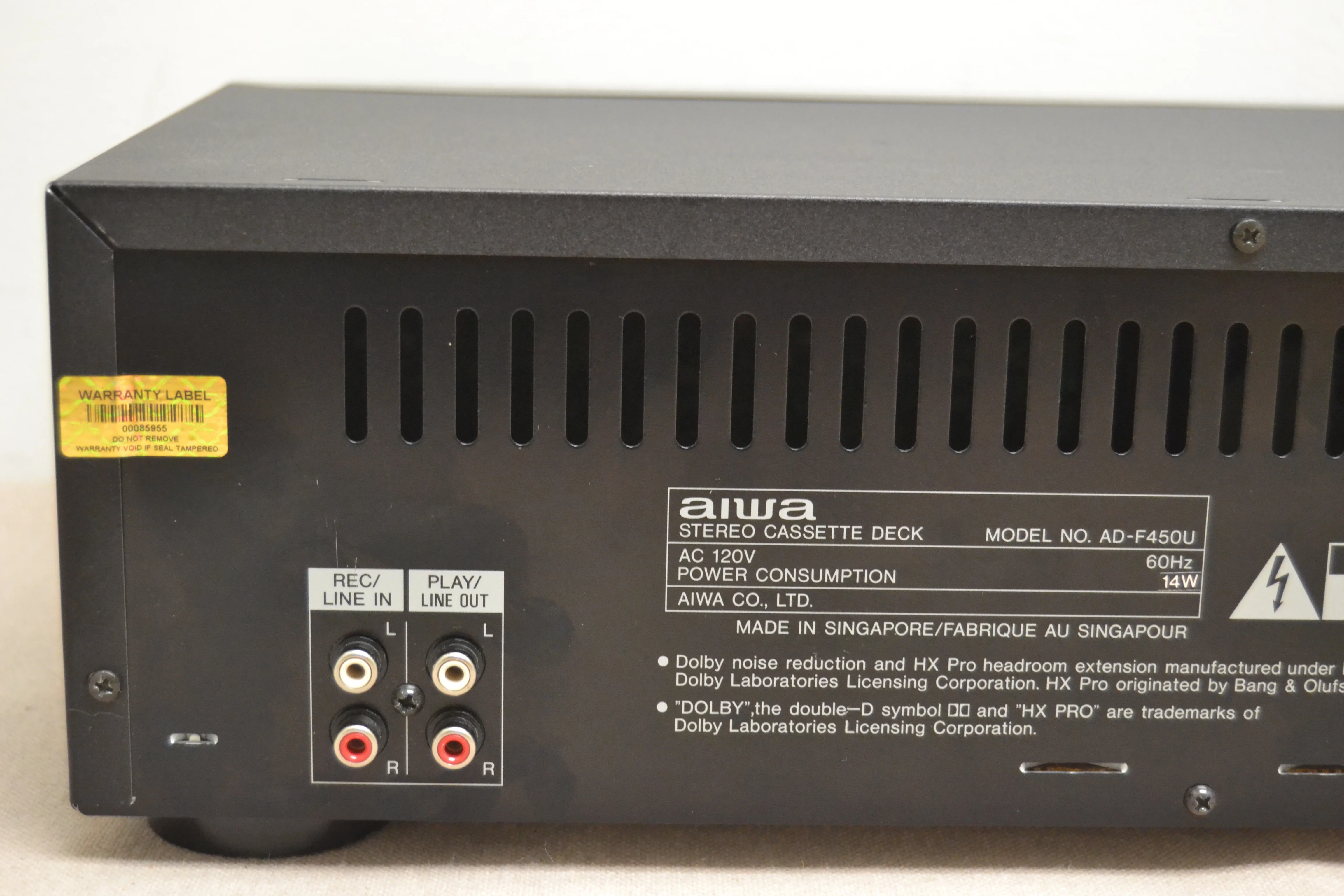 Aiwa AD-F450 Single Cassette Deck * Fully Services * New Belts * Remote Controllable - Image 20