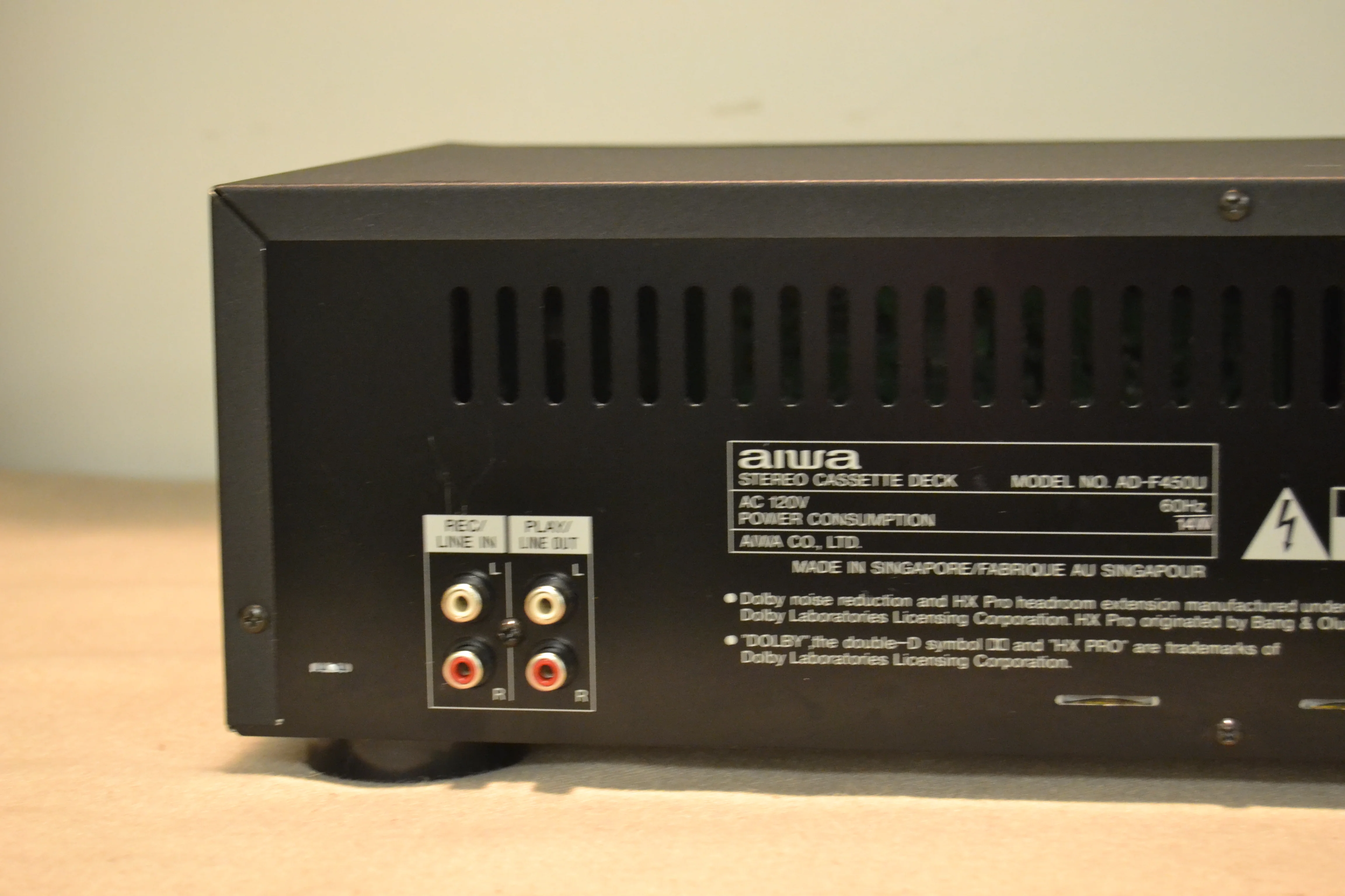 Aiwa AD-F450 Single Cassette Deck * Fully Services * New Belts * Remote Controllable - Image 9