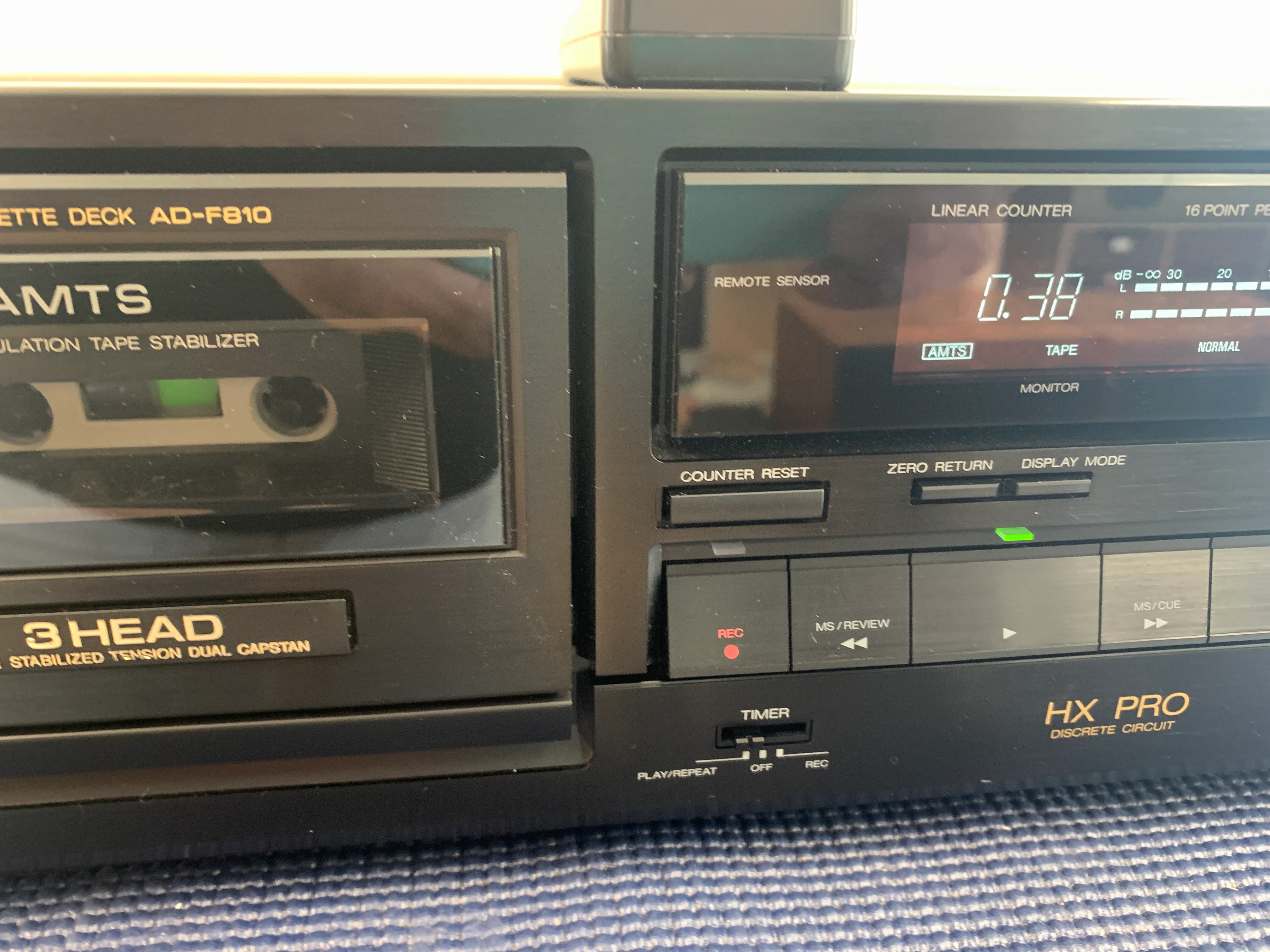 Aiwa AD-F810 Single Cassette Deck with Remote Control * 3 Heads - Image 3