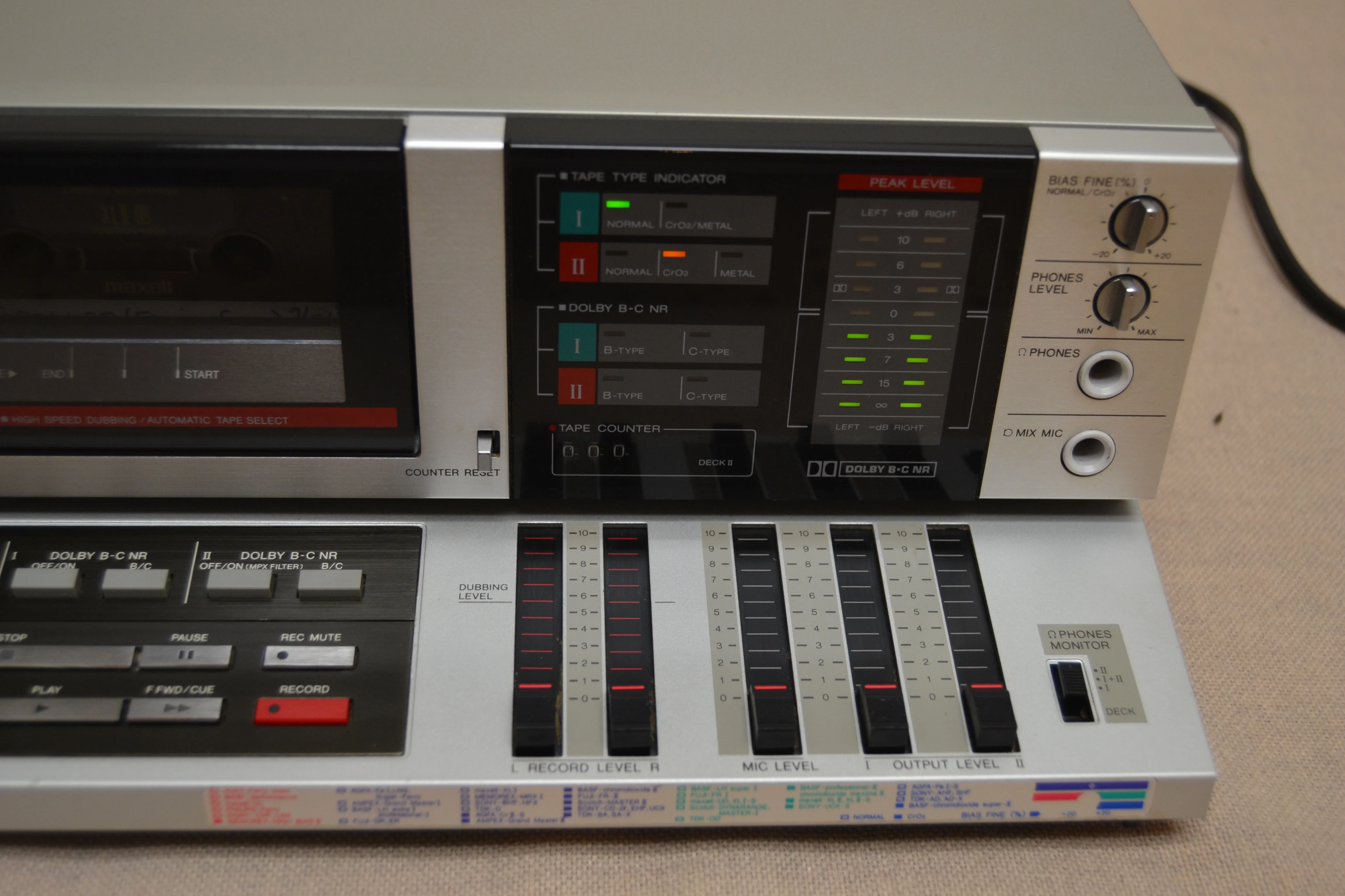 Aiwa AD-WX220 Double Cassette Deck * Fully Serviced * New Belts - Image 4