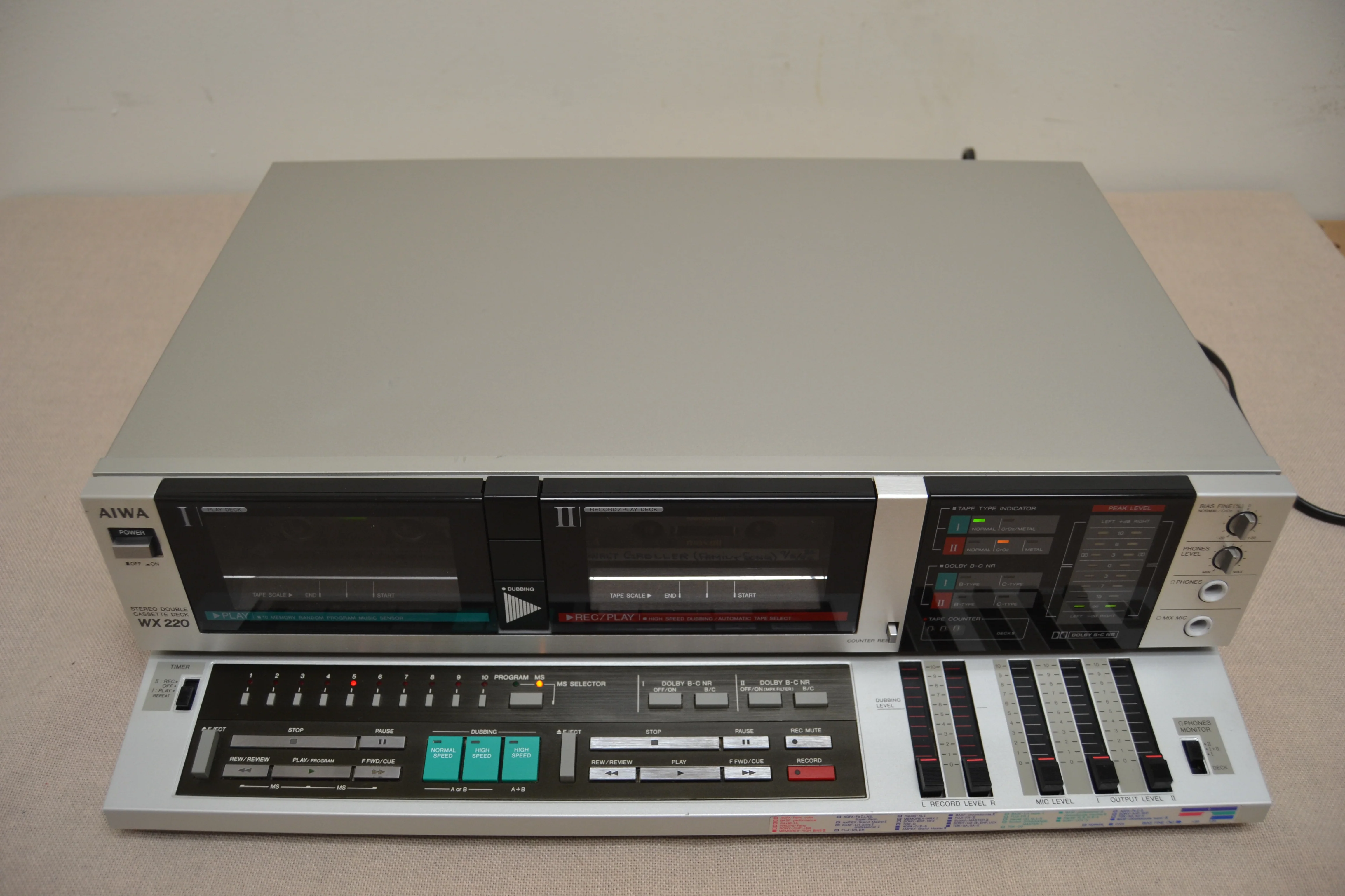 Aiwa AD-WX220 Double Cassette Deck * Fully Serviced * New Belts - Image 9