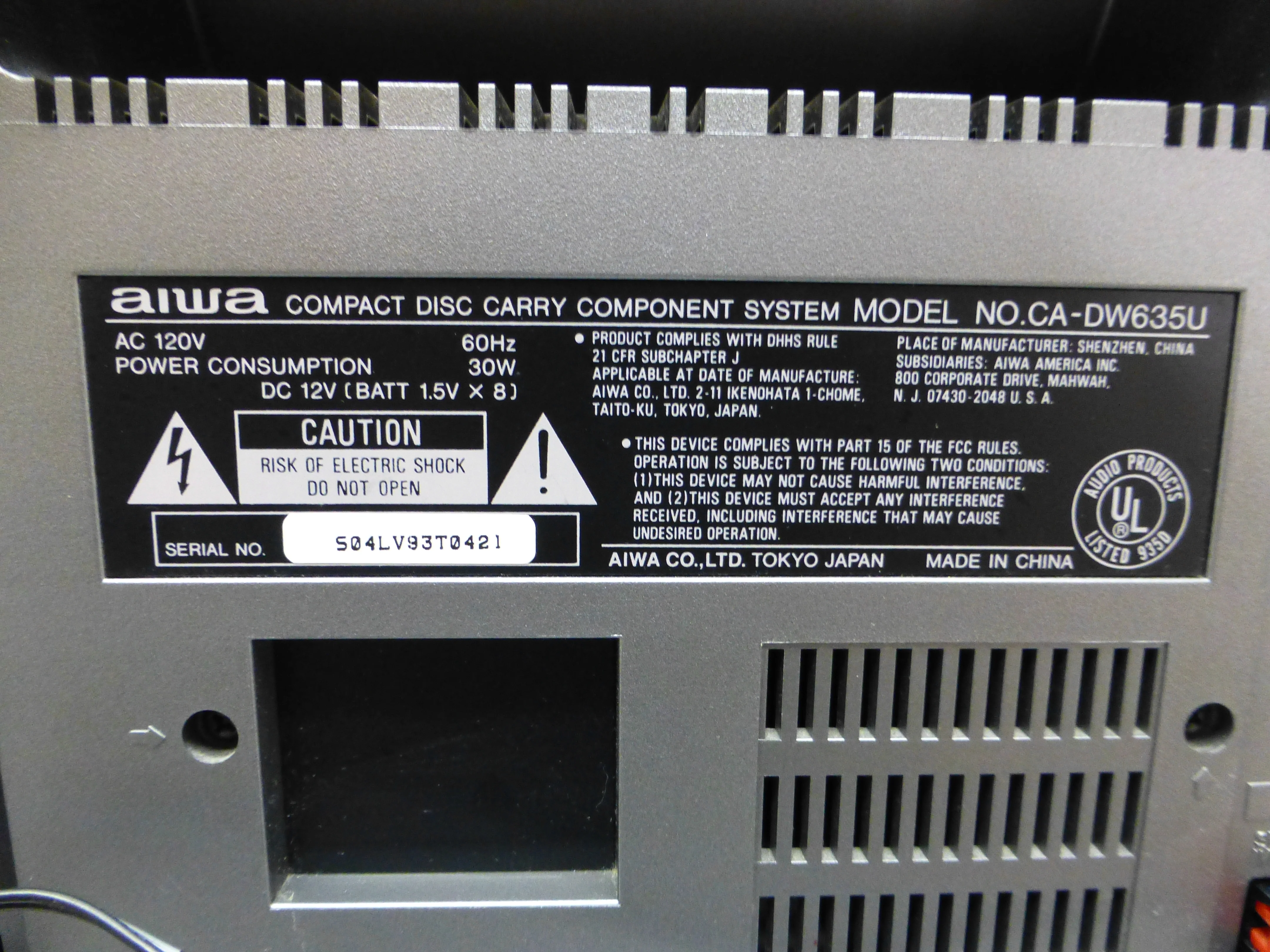 Aiwa CA-DW365 - Image 7