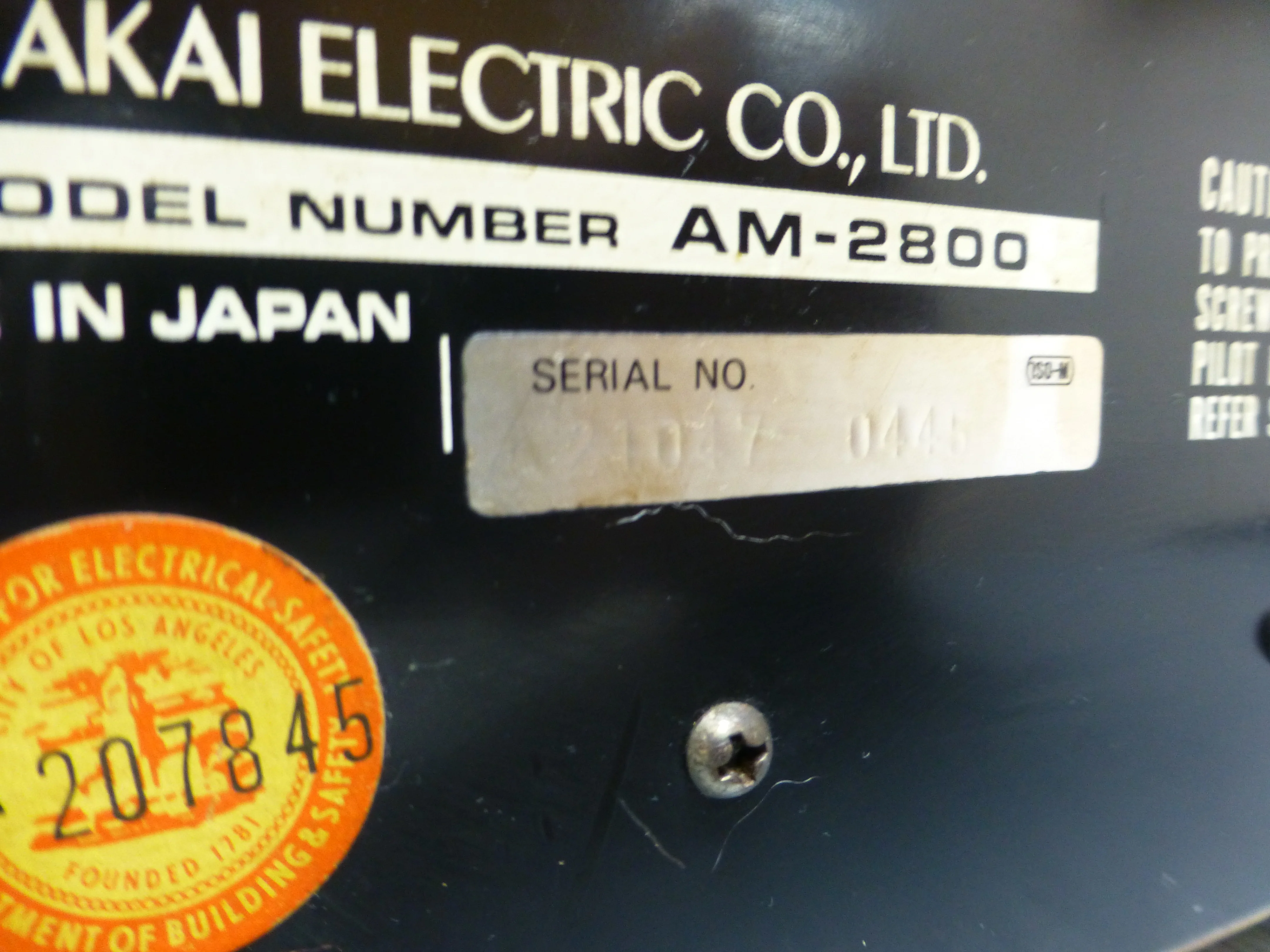 Akai AM-2800 Stereo Integrated Amplifier (1976-79) * 80W RMS - Image 13