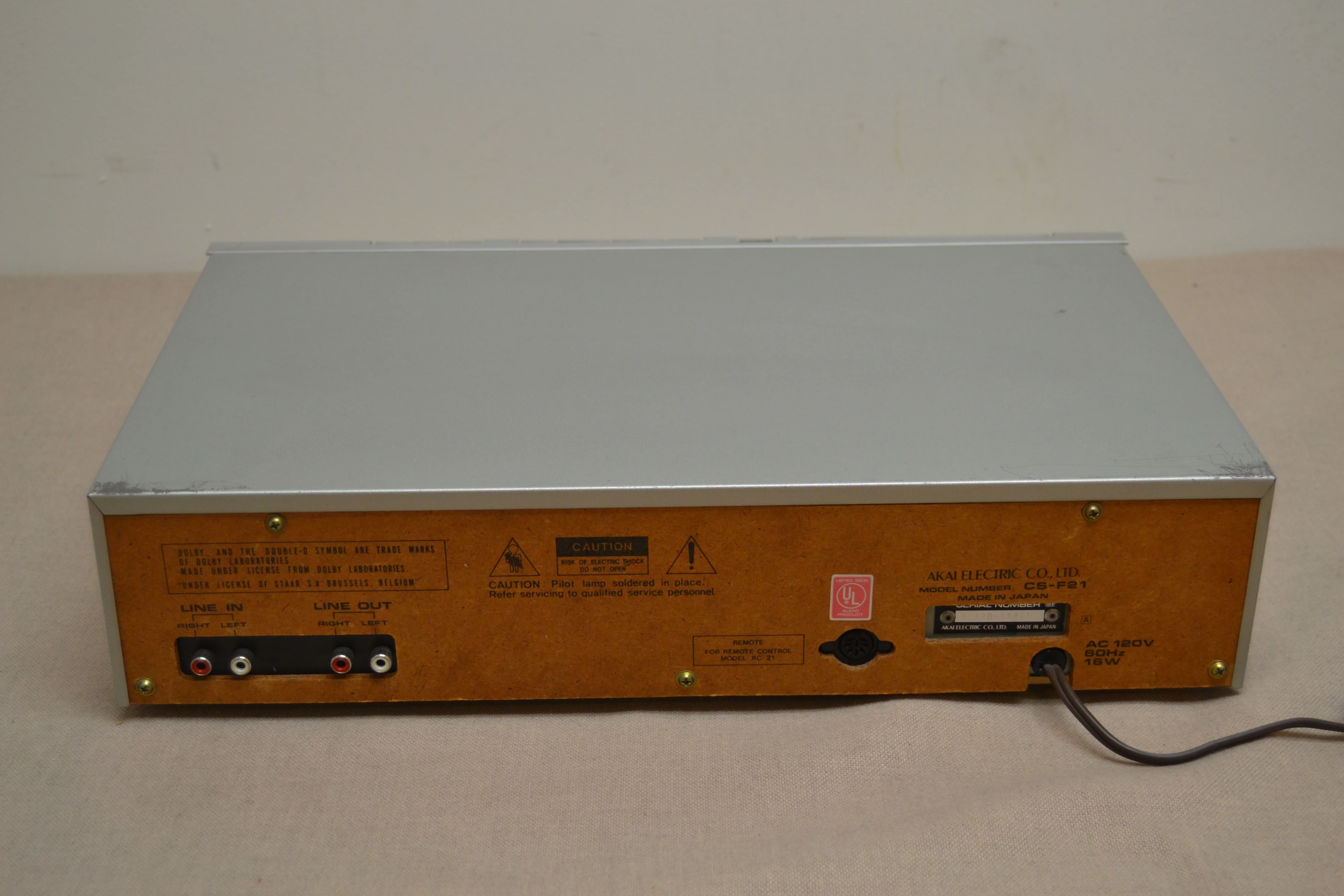 Akai CS-F21 Single Cassette Deck * Fully Serviced * New belts - Image 10
