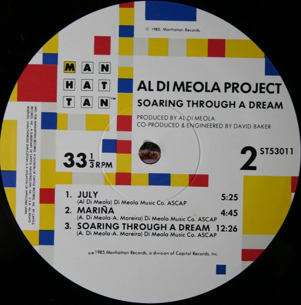 Al Di Meola Project - Soaring Through A Dream (LP, Album) (Near Mint (NM or M-)) - Image 4