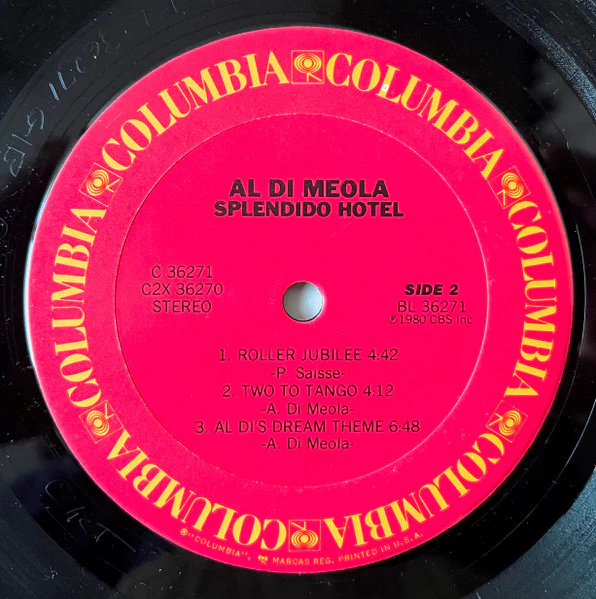 Al Di Meola - Splendido Hotel (2xLP, Album, Car) (Very Good Plus (VG+)) - Image 5
