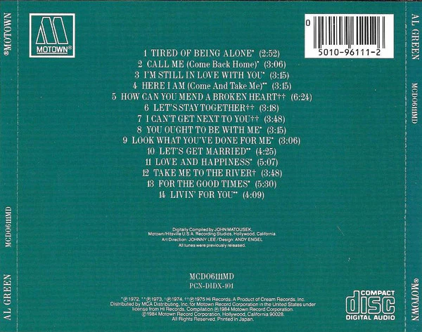 Al Green - 14 Greatest Hits (CD, Comp, RE) (Near Mint (NM or M-)) - Image 2