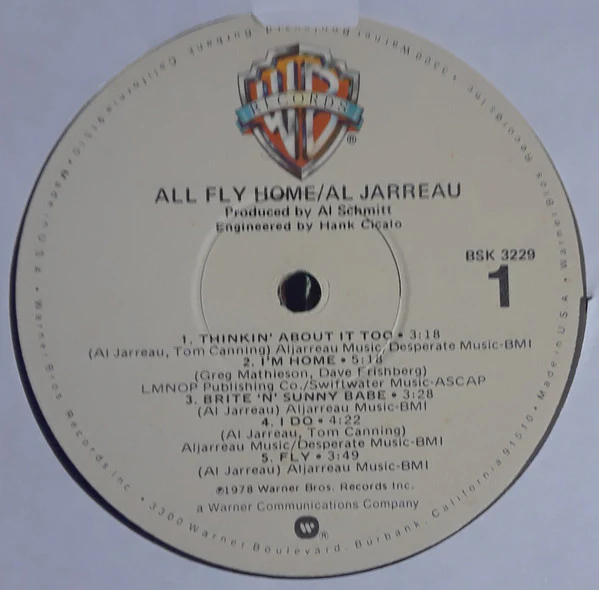 Al Jarreau - All Fly Home (LP, Album, Win) (Very Good Plus (VG+)) - Image 3