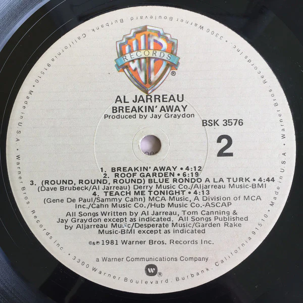 Al Jarreau - Breakin' Away (LP, Album, Win) (Near Mint (NM or M-)) - Image 4