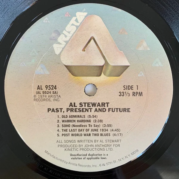 Al Stewart - Past · Present And Future (LP, Album, RE) (Very Good Plus (VG+)) - Image 5