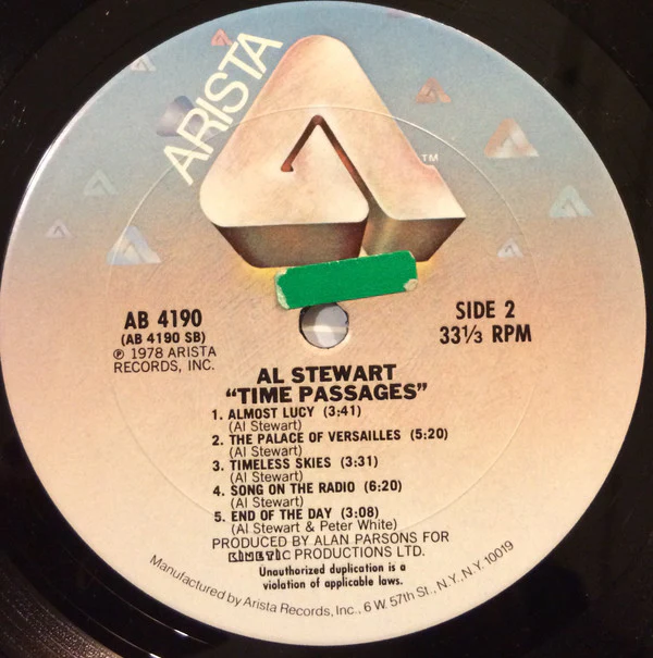 Al Stewart - Time Passages (LP, Album, Club, RP, CRC) (Very Good Plus (VG+)) - Image 4
