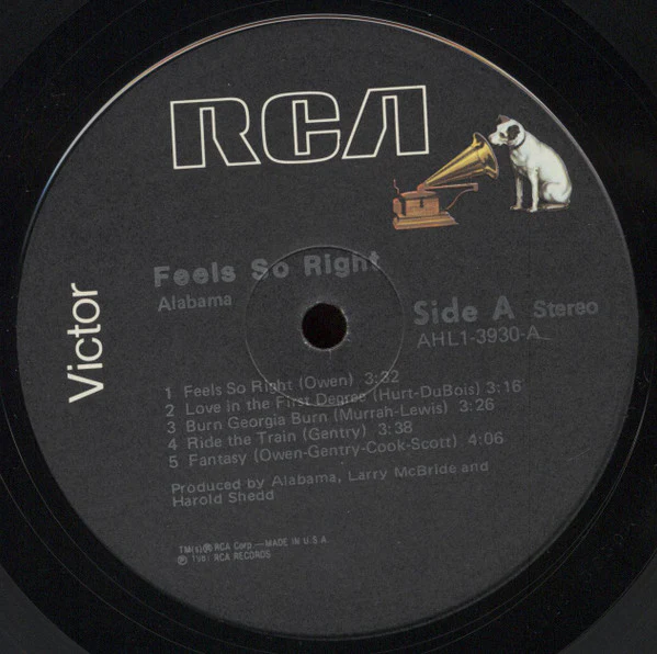Alabama - Feels So Right (LP, Album, Ind) (Near Mint (NM or M-)) - Image 3